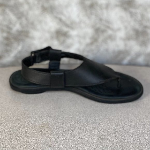Born Sandals Women's Size 6 Black Leather Thong Style With Adjustable Back Strap - Picture 7 of 11